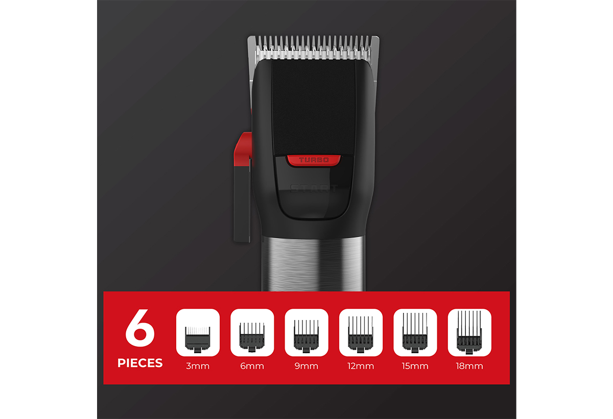 Απεικονίζεται η μηχανή και τα 6 εξαρτήματά της.